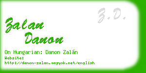 zalan danon business card